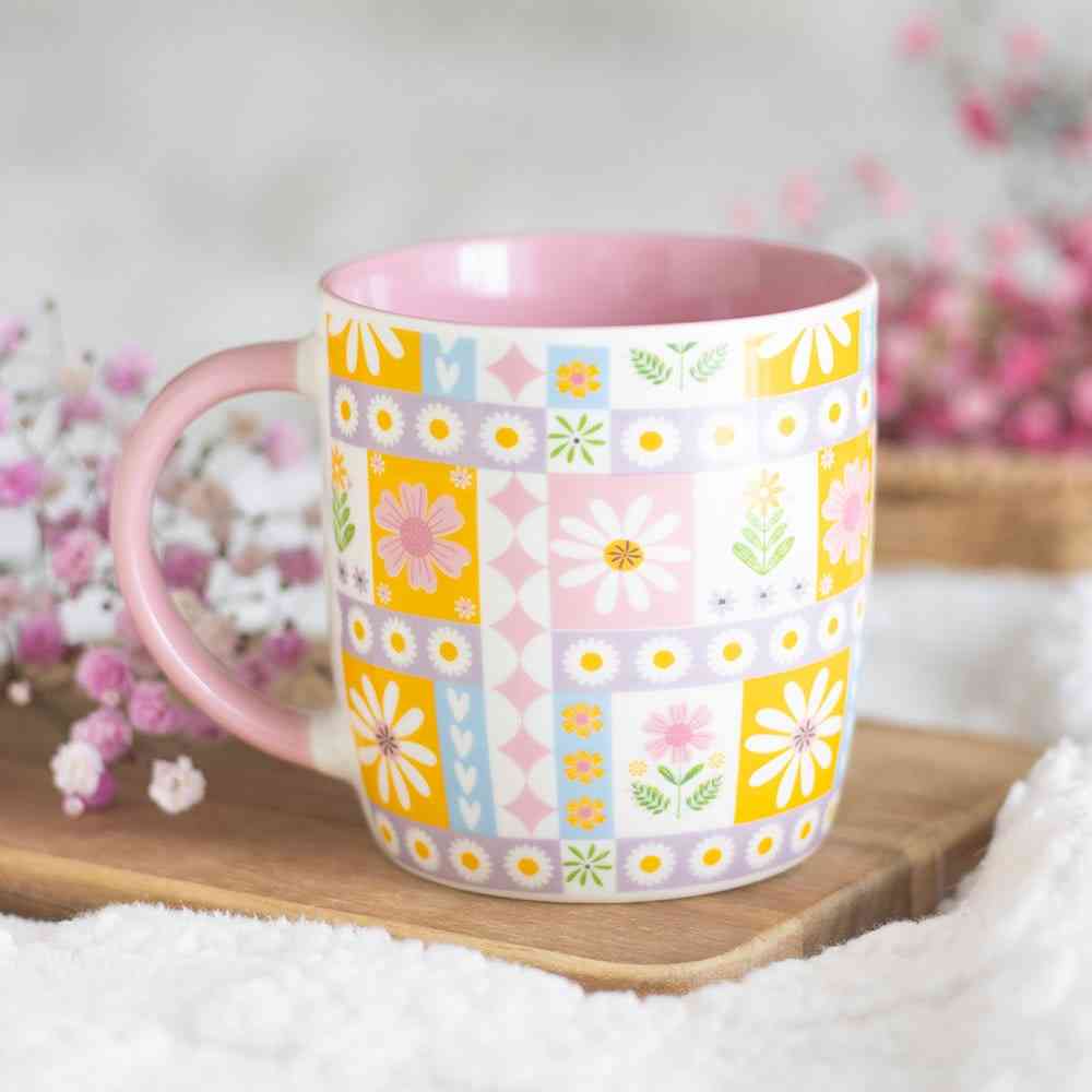 Something Different - Floral Patchwork Print Mug Mug - Multicolours